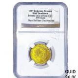 1787 Ephraim Brasher Half Doubloon NGC