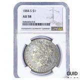 1884-S Morgan Silver Dollar NGC AU58