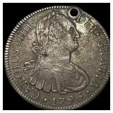 1796-Mo FM Silver 8 Reales NICELY CIRCULATED