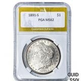 1891-S Morgan Silver Dollar PGA MS62