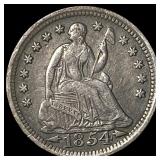 1854 Arrows Seated Liberty Half Dime CLOSELY  UNC