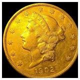 1902-S Gold $20 Liberty Head Double Eagle  CHOICE
