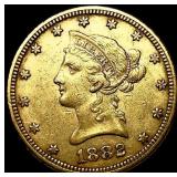 1882 Gold $10 Liberty Head Eagle CLOSELY  UNCIRCU