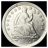1853 Arrows Silver Seated Liberty Half Dime  UNCI