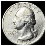 1936-D Silver Washington Quarter NEARLY  UNCIRCUL