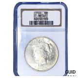 1922 Silver Peace Dollar NGC MS63