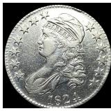 1824 Capped Bust Half Dollar CLOSELY UNCIRCULATED