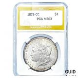 1878-CC Morgan Silver Dollar PGA MS63