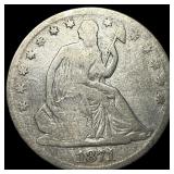 1871 Silver Half Dollar (Seated Liberty) NICELY CI