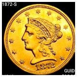 1872-S $2.50 Gold Quarter Eagle UNCIRCULATED