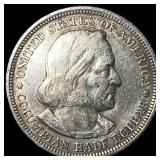 1893 Silver Columbian Expo Half Dollar NEARLY UNCI