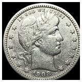 1908 Silver Barber Quarter NEARLY UNCIRCULATED