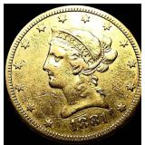 1881-S Gold $10 Liberty Head Eagle CHOICE AU