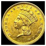 1873 Gold $1 Indian Head GEM BU