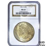 1921-S Morgan Silver Dollar NGC MS63
