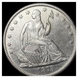 1875 Seated Liberty Half Dollar CHOICE AU