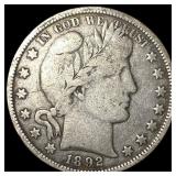 1892 Silver Barber Half Dollar NEARLY UNCIRCULATED