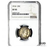 1914 Barber Quarter NGC XF45