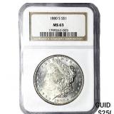 1880-S Morgan Silver Dollar NGC MS63