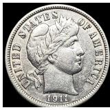 1911 Silver Barber Dime CHOICE AU
