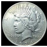 1934-S Peace Silver Dollar NEARLY  UNCIRCULATED