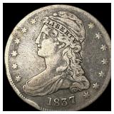 1837 Capped Bust Half Dollar LIGHTLY CIRCULATED