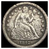 1842-O Silver Seated Liberty Dime LIGHTLY  CIRCUL