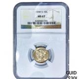 1944-S Mercury Silver Dime NGC MS67