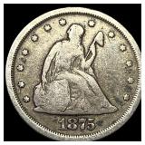 1875-S Silver Twenty Cent Piece LIGHTLY CIRCULATED