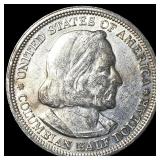 1893 Silver Columbian Half Dollar NEARLY UNCIRCULA