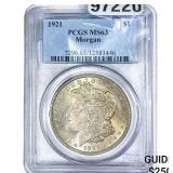 1921 Morgan Silver Dollar PCGS MS63