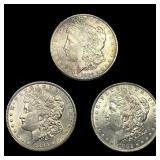[3 Coins] 1882-1890 Morgan Silver Dollar
