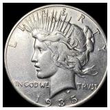 1935 Silver Peace Dollar ABOUT UNCIRCULATED