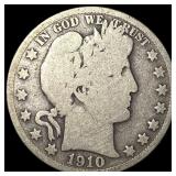 1910-S Silver Barber Half Dollar NICELY CIRCULATED