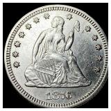 1876 Silver Seated Liberty Quarter CHOICE BU
