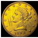 1893 Gold $10 Liberty Head Eagle HIGH GRADE