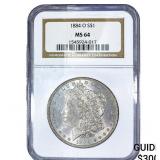 1884-O Morgan Silver Dollar NGC MS64