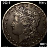 1903-S Micro S Morgan Silver Dollar CHOICE AU