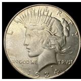 1934-D Peace Silver Dollar CHOICE AU