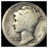 1916 Mercury Dime NICELY CIRCULATED