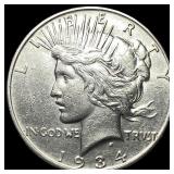 1934 Peace Silver Dollar CLOSELY UNCIRCULATED