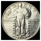 1930 Silver Standing Liberty Quarter CLOSELY  UNC