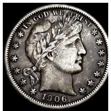 1906-O Silver Barber Half Dollar CLOSELY  UNCIRCU