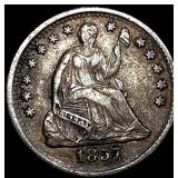 1857 Seated Liberty Half Dime CLOSELY  UNCIRCULAT