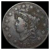 1820 Coronet Head Large Cent HIGH GRADE