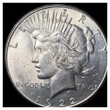 1922-S Silver Peace Dollar ABOUT UNCIRCULATED
