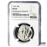 1943 Walking Liberty Half Dollar NGC MS64