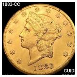 1883-CC $20 Gold Double Eagle CHOICE BU