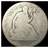 1858-O Silver Half Dollar NICELY CIRCULATED