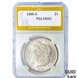 1888-O Morgan Silver Dollar PGA MS63